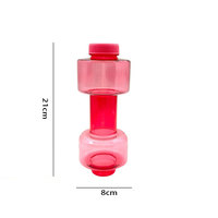 Botol Air Plastik Portabel Bentuk Dumbbell 550ml, Harga Pabrik, Ramah Lingkungan, Aman untuk Makanan, Isolasi Termal, untuk Olahraga Luar Ruangan