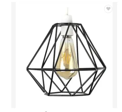 Decorative Living Room Vintage Iron Structure Modern Cafes Ceiling Light Use Industrial Lounge Home Cover Lamp Shade Geometric