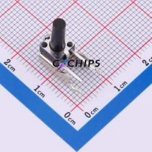 TC-6615C-14.0-260 Tactile Switch Through hole,6x6mm Switch Single Pole Single Throw Round Button 2.6N Right Angle Insert - Product Image 1
