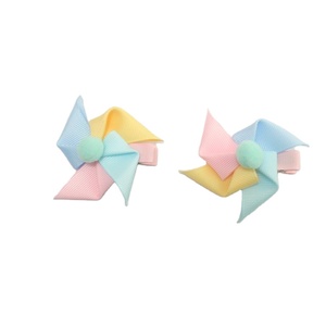 Milt-colorful Tails Hair <strong>Bows</strong> Bowknot Curly Ball Shape Windmill <strong>Hai</strong> Clip With Ten Colors Hair Accessories - Product Image 5