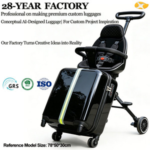 <span class=keywords><strong>Valigia</strong></span> Portatile 2-in-1 OEM Premium Sicura con Ruote, Approvata dalle Mamme, con Serratura TSA e Seggiolino per Bambini da 3 a 5 Anni - Product Image 1