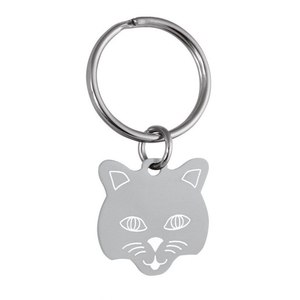 Colgante de gato plateado de 23x23 mm, accesorio de joyería para proyectos de manualidades - Product Image 1