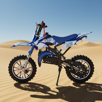 Motor Mini 49Cc 2 Tak Model Baru dengan Starter Tarik, Motor Saku Bensin untuk Anak-Anak