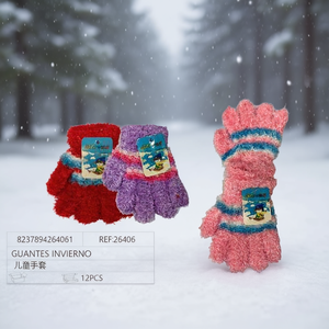 Children's Winter Gloves Fuzzy Warm Kids Accessories 12Pcs - Product Image 3