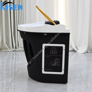 KISEN Équipement de lavage de cheveux mobile pour salon de beauté, bac à shampoing massant avec plomberie, couleur personnalisable - Product Image 3