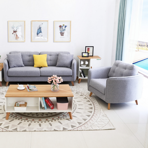 Canapé de salon <span class=keywords><strong>gris</strong></span> <span class=keywords><strong>bleu</strong></span>, couleur personnalisée avec pieds en bois, ensemble de canapés - Product Image 1