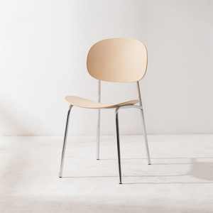 Ghế ăn nhà hàng kiểu Bắc Âu hiện đại, chân kim loại xếp chồng được, kiểu dáng đơn giản, bán buôn từ nhà máy. - Product Image 6