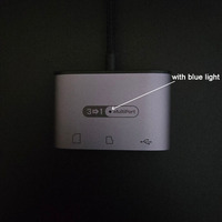 Adaptateur pour appareils photo numériques 3-en-1 ultra-rapide avec lecteurs de cartes IOS 8 broches