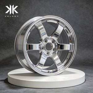 JDM Jante en alliage forgé chromé à 6 rayons, plat profond 17 18 19 pouces 5x114.3 5x100 personnalisé ET <span class=keywords><strong>CB</strong></span> Performance légère - Product Image 1
