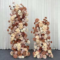 Décoration florale de mariage style bohème, roses terracotta, guirlande d'angle pour arche de mariage, vente en gros