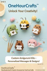 手工钩针编织物品 钩针编织套件 DIY 钩针娃娃玩具材料套装 工具包 初学者用品 - Product Image 2