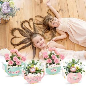 12 pezzi scatole di carta regalo per festa di compleanno per festa di nozze e caramelle e biscotti con fiori per decorazioni per feste da principessa - Product Image 6