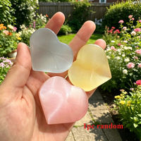 Pierre naturelle œil de chat en forme de cœur, pierre précieuse polie, décoration en cristal en forme de cœur, vente en gros, cadeau personnalisé, fournisseur de cristaux