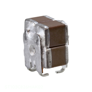 Condensador cerámico SMD apilado MLCC de montaje en superficie de canal del fabricante, 4 terminales, ST103C826MAK02, 82 uF, 25V, X7R, 4-SMD - Product Image 1