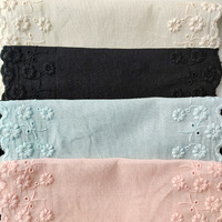 Haute qualité 16 cm Double face broderie dentelle élégante percée festonnée 100% coton brodé coton dentelle garniture