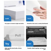 Papier copie A4 Lanchen bleu clair en pâte de bois 70g/m² recto-verso vierge pour calculs/dessins, emballage en boîte, livraison gratuite