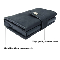 Dompet Kartu Minimalis Logo Kustom, Penutup Kancing, Pola Huruf, Kulit PU, RFID, Sublimasi, Panjang Pendek, Lapisan Poliester