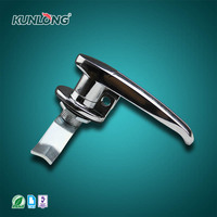 Serrure à came en alliage de zinc, loquet simple, double ou triple point avec cadenas, finition chrome brillant pour boîtier de commande, boîtier électrique