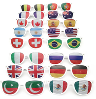 Autocollant drapeau Coupe d'Europe avec design trou pour lunettes de soleil, cadeau, vente en gros, matériau PC, style boîte, fabriqué à Taizhou, modèle W2140