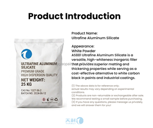 Silicate d'aluminium ultrafin AS881, agent de remplissage <span class=keywords><strong>amorphe</strong></span> pour revêtements à base d'eau, agent épaississant et matifiant pour la mastication des murs intérieurs - Product Image 3