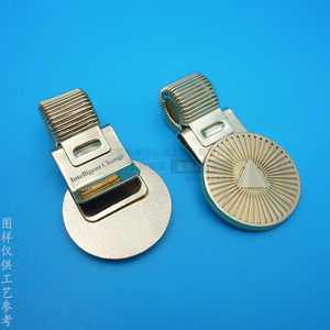 Custom Metal Pen Clip 45mm Zinc Alloy Electroplated Office School <b>Stationery</b> Spring Loaded Pen Holder - Product Image 3