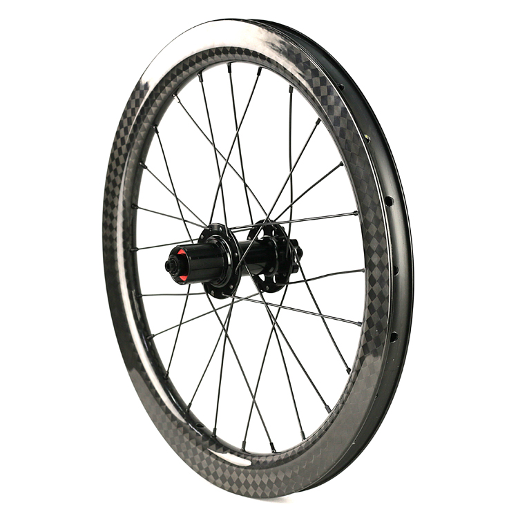 カーボン406ホイールセット38mm深さチューブレス折りたたみ