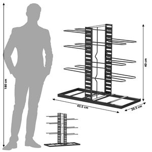 8-Tier Kitchen Cabinet Organizers Detachable Cookware Storage with Adjustable <b>Pot</b> Racks Metal and Iron <b>Pots</b> and Pans Organizer - Product Image 2