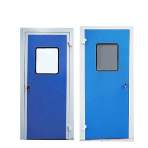 Nouvelles portes en acier <span class=keywords><strong>de</strong></span> sécurité coulissantes <span class=keywords><strong>de</strong></span> haute qualité, arche supérieure, porte en acier à 2 panneaux, porte en acier avec <span class=keywords><strong>insert</strong></span> en verre demi-lune - Product Image 6