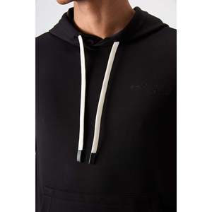 Ensemble de survêtement pour homme en coton noir épais, doux, texturé, confortable et brodé - 85255 - Noir/noir - Product Image 5