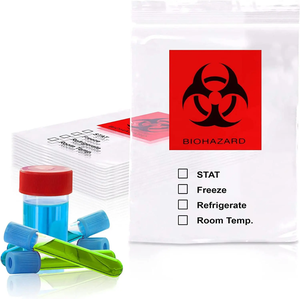 미국-병원 실험실 치료 및 회계 연구소의 의료 시험용 지퍼가 달린 플라스틱 표본 가방 제조 - Product Image 1