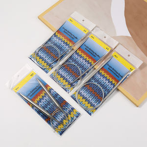 JC DIY Outil de tricotage Accessoires Anneau <span class=keywords><strong>Aiguille</strong></span> à tricoter <span class=keywords><strong>Aiguille</strong></span> à tricoter <span class=keywords><strong>circulaire</strong></span> en acier inoxydable - Product Image 2