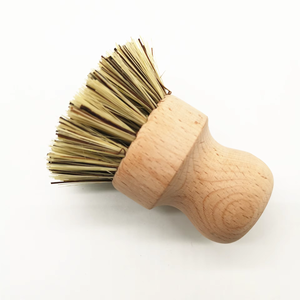 Cepillo de limpieza de cerdas de mango corto duradero Utensilios de cocina de lavabo de madera con diseño de Palma - Product Image 5