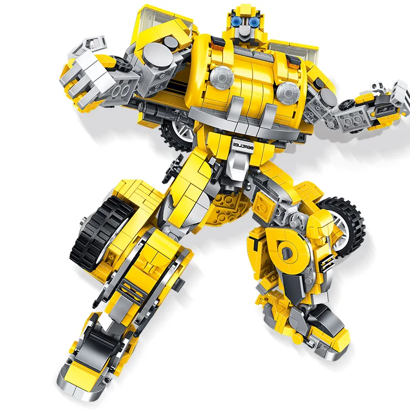Taolehui 621019 Panlos Robot Bangunan Kit Stem Rekayasa <span class=keywords><strong>Mainan</strong></span> untuk Anak-anak <span class=keywords><strong>Bumble</strong></span> Bee Dapat Berubah Mobil Hadiah Bricks Set