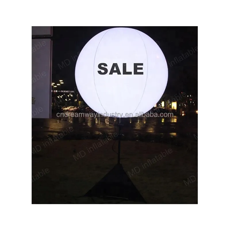 Factory price inflatable led stand light balloon with tripod for advertising