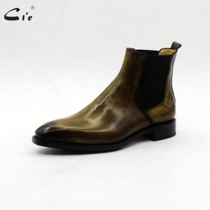 <span class=keywords><strong>Botas</strong></span> <span class=keywords><strong>Chelsea</strong></span> de Tobillo Cie A217 de Cuero de Becerro de Grano Completo Hechas a Mano para Hombre Otoño/Invierno - Product Image 2