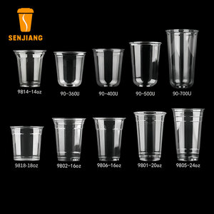 แก้วพลาสติกรูปตัวยูพิมพ์โลโก้ได้ สำหรับงานแต่งงาน ขนาด 14, 16, 24 ออนซ์  แบบฝ้า แก้ว PP แข็งแบบใช้แล้วทิ้ง สำหรับสมูทตี้ ชานมไข่มุก - Product Image 6