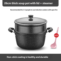 Marmite antiadhésive moderne multifonctionnelle pour soupes, bouillies et hot pot, compatible avec les cuisinières à gaz et à induction