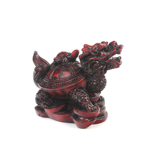 Statue de tortue <span class=keywords><strong>dragon</strong></span> Feng Shui du Roi Singe sur un lit de pièces de monnaie et de lingots <span class=keywords><strong>d</strong></span>'or, porte-bonheur et symbole de richesse - Product Image 4