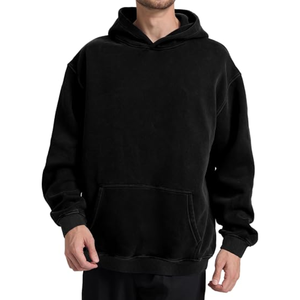 Men’s Oversized Heavyweight <b>Hoodie</b>, Vintage Acid Wash Pullover Sweatshirt, Loose Fit Casual <b>Hoodie</b> for Streetwear and <b>Couples</b> - Product Image 2