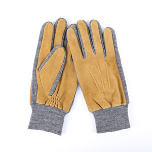 En iyi fiyat sıcak satış ithal endonezya keçi süet kış örme eldiven erkekler için rahat günlük yaşam sıcak deri eldiven - Product Image 3