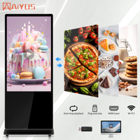 Usine 4K UHD 55 65 pouces Kiosque à écran tactile LCD Affichage numérique à plat avec Totem Wifi