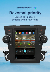 Autoradio Android Lecteur vidéo pour Toyota <span class=keywords><strong>Highlander</strong></span> 2009-2012 Carplay 4G WiFi GPS 9.7 "Tesla Écran vertical Multimédia Audio - Product Image 6