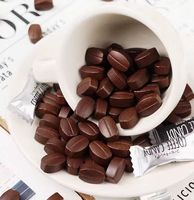 Bonbons durs en forme de grains de café en gros, bonbons à croquer au café, emballage personnalisé OEM, collation énergétique pour le bureau