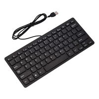 Keyboard Ergonomis Mini Slim Berkabel USB Desain Sederhana dan Ringkas untuk Laptop dan Komputer Desktop Plug and Play
