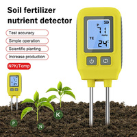 Medidor Digital de Suelo, Detector de NPK y Temperatura del Suelo, Herramienta de Análisis de Nutrientes del Suelo para Jardín, Granja, Césped, Interior y Exterior
