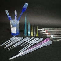 Pipette en plastique jetable TP-DB10120 120ul Pipette de transfert à double ampoule Pasteur graduée à double ampoule