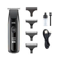 Tondeuse à cheveux numérique HTC AT-508 avec écran LCD, pour usage domestique, verrouillage de voyage en 3 secondes, tondeuse professionnelle