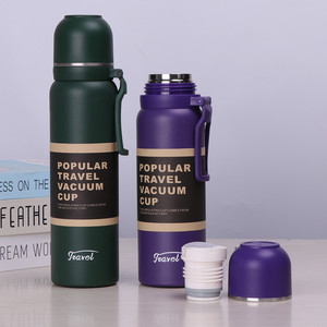 Cắm Trại Và Đi Bộ Đường Dài Cốc Bằng Thép Không Gỉ Double-Tường & Chân Không Cách Nhiệt Bình Nước Với Phục Vụ Cốc Nắp Xử Lý - Product Image 3