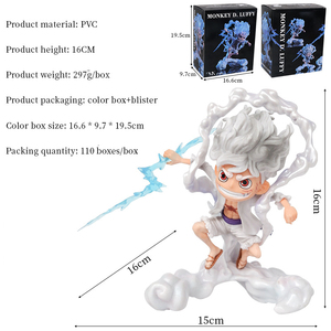 Statuetta Giapponese da 16cm di Monkey D. Luffy SD Nika Spear Gear 5, Modellino in PVC, Regalo per Appassionati di Anime - Product Image 2