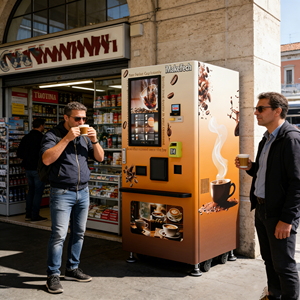 Système de nettoyage automatique pour <span class=keywords><strong>distributeur</strong></span> de café avec SDK, paiement par carte bancaire, construction en acier et écran tactile pour distributeurs de restaurants - Product Image 1